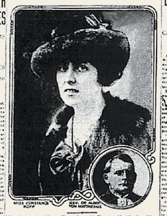 Newspaper image of Constance Kopp, who was New Jersey's first female deputy sheriff