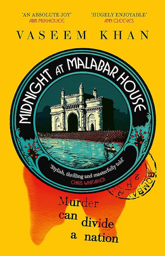 Cover image of "Midnight at Malabar House," a murder mystery set in India after Partition