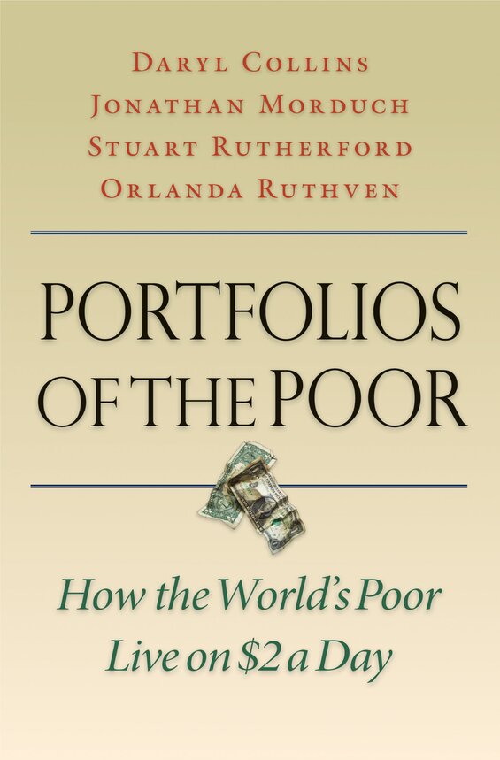 Cover image of "Portfolios of the Poor," one of the good books about finance