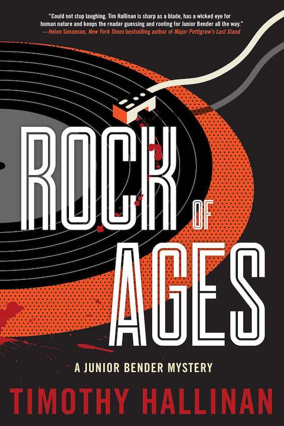 Cover image of "Rock of Ages," a murder mystery about a rock and roll tour