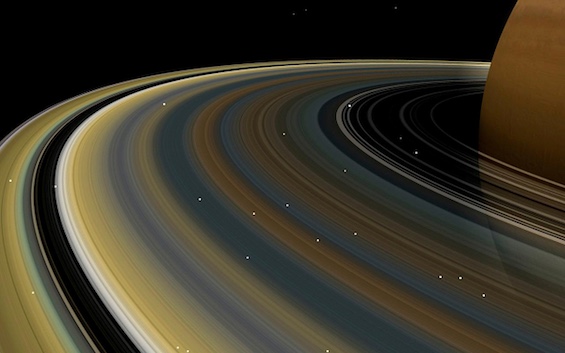 NASA imagery of Saturn's rings, one of the locales in this novel that sets out to answer the question, Where are all the aliens?