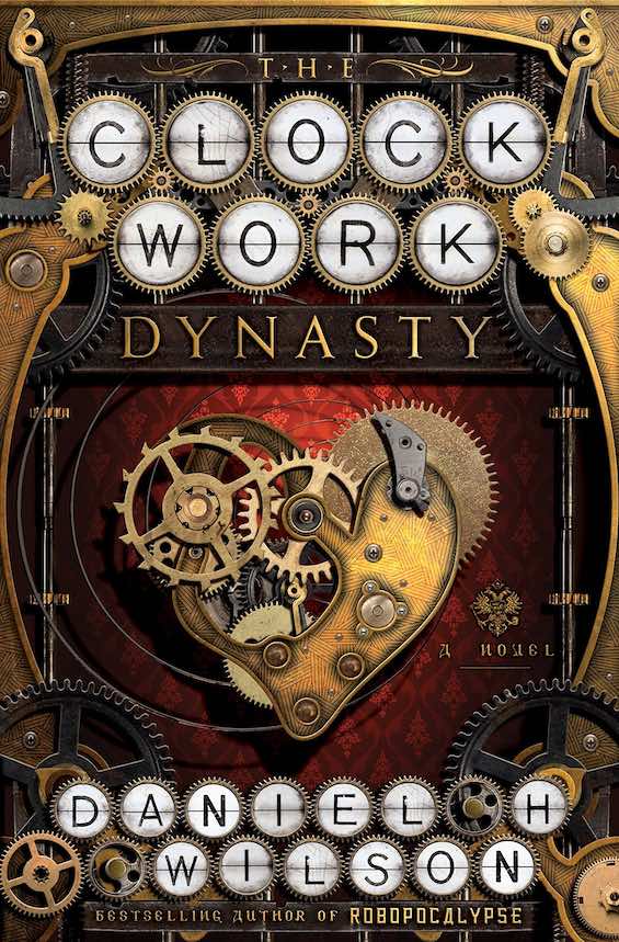 Cover image of "The Clockwork Dynasty," a novel about ancient robots
