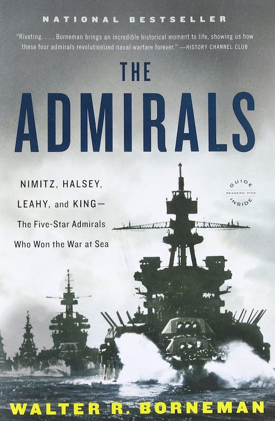 Cover image of "The Admirals," a book about World War II in the Pacific