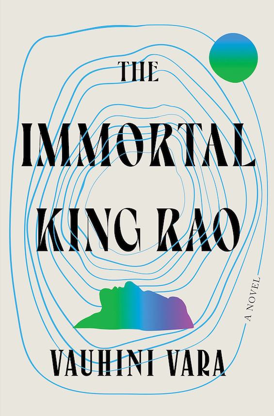 Cover image of "The Immortal King Rao," a science fiction novel