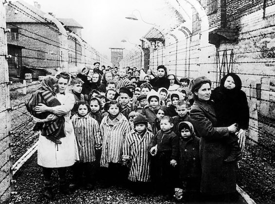 Photo of children liberated from Auschwitz, reminding us of the scenes in this important Holocaust memoir
