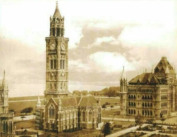 Image of the tower at Bombay University where an unsolved murder took place in 1891