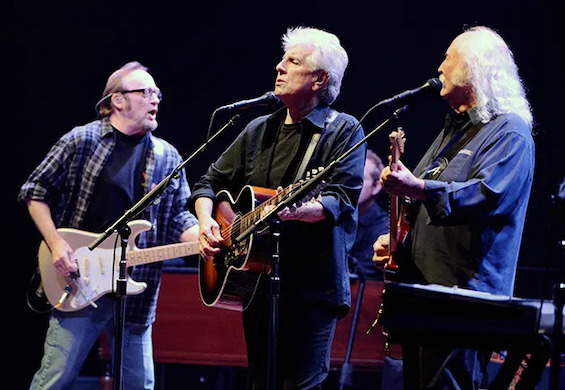 Photo of Crosby, Stills, and Nash, on a rock and roll tour