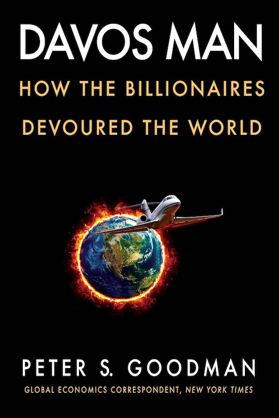 Cover image of "Davos Man," a book that explains widening economic inequality