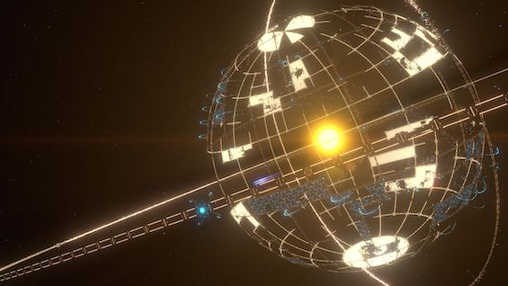 Image of a Dyson Sphere like the new world discovered in this British First Contact story