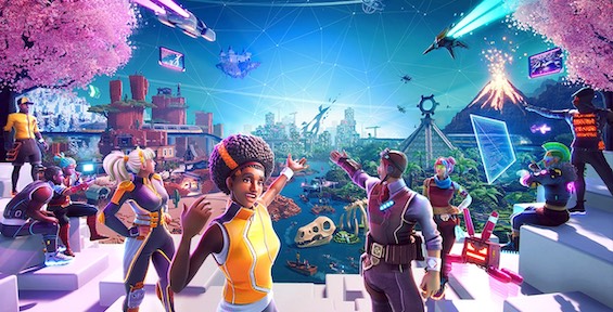 Artist's rendering of the Metaverse as imagined by a gaming company