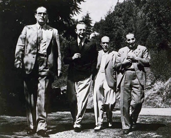 Photo of four prominent anti-Nazi immigrants in wartime Hollywood