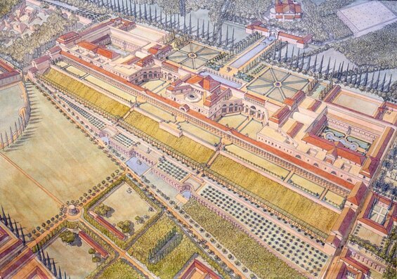 Artist's rendering of the emperor's palace in 1st century Imperial Rome