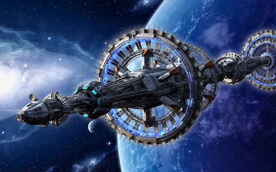Artist's rendering of a hypothetical starship like the one in this interstellar murder mystery