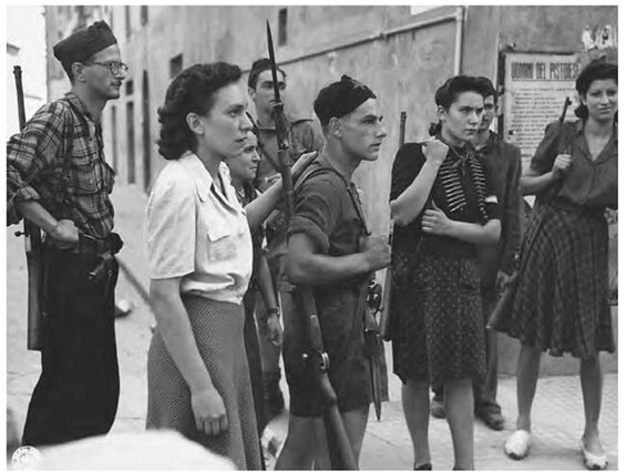 Image of Italian partisans like those in Churchill's Hellraisers