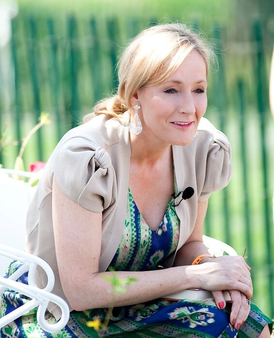 Image of J. K. Rowling, author of this novel about a forty-year-old cold case