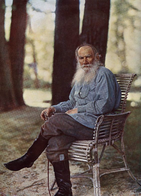 Lithograph of Leo Tolstoy in 1908, 