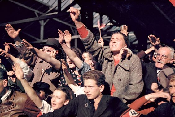 Supporters cheering Adolf Hitler in 1938. Imagine how British spies in Nazi Germany might have plied their trade in this atmosphere.