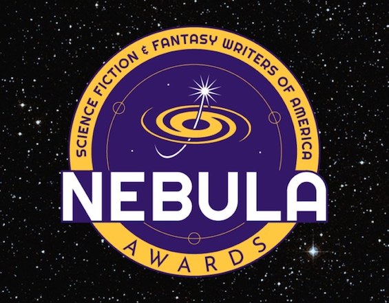 Image of the banner announcing the Nebula Awards, which have been awarded 25 times for novels that won both Hugo and Nebula 