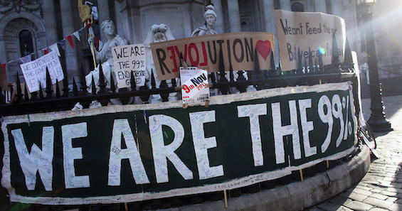 Photo of Occupy Wall Street demonstration, a watershed moment in the history of the Democratic Party
