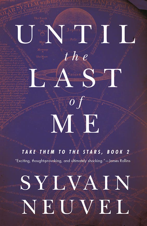 Cover image of "Until the Last of Me," a novel about aliens helping humanity find the route to the stars