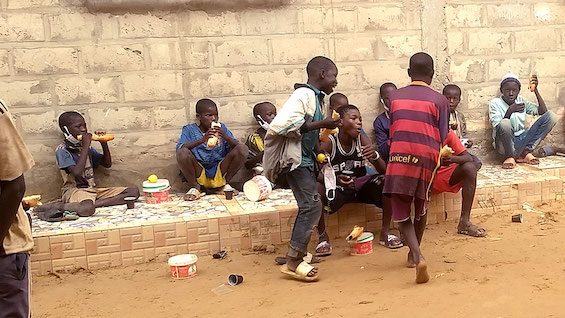 Image of West African street children, like those targeted by a serial killer in this African police procedural