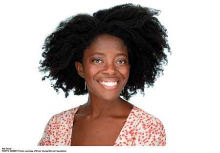 Image of Yaa Gyasi, who poses questions science cannot answer in this novel.