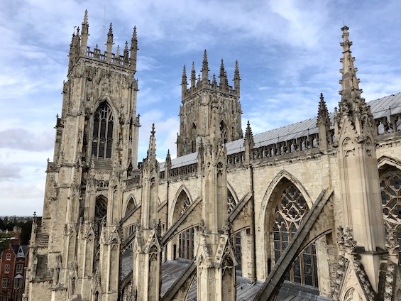 Photo of the York Minster Cathedral in England, the largest medieval cathedral in northern Europe, one of the emblematic changes in the Middle Ages